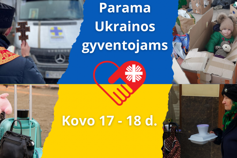 Caritas skelbia daiktų rinkimo iniciatyvą Ukrainos žmonėms kovo 17–18-ąją